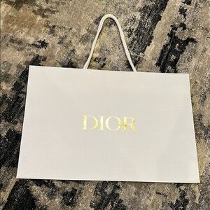 Dior White Shopping Bag